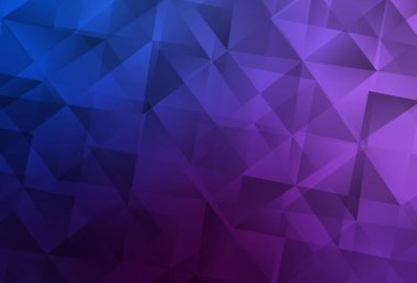 Açık Pembe, Mavi vektör üçgen mozaik doku. Gradyanı olan üçgen geometrik örnek. İşiniz için en iyi üçgen tasarım.