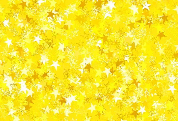 Padrão Vetor Amarelo Claro Com Estrelas Natal Ilustração Abstrata Geométrica — Vetor de Stock