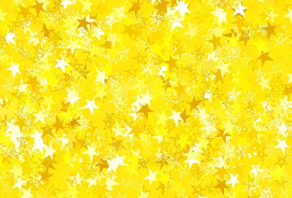 Modèle Vectoriel Jaune Clair Avec Étoiles Noël Illustration Abstraite Géométrique — Image vectorielle