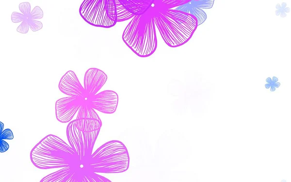 淡紫色矢量典雅的花纹 一个精致明亮的插花的插图 您的品牌书的新模板 — 图库矢量图片