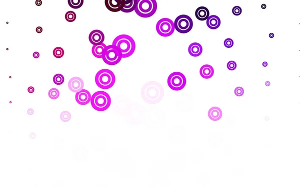 ドットでライトピンクのベクトルの背景 抽象的な背景にカラフルなグラデーションでぼやけた泡 未来的な広告 小冊子のパターン — ストックベクタ