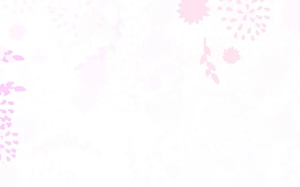 Világos Lila Rózsaszín Vektor Természetes Minta Virágokkal Ragyogó Színes Illusztráció — Stock Vector