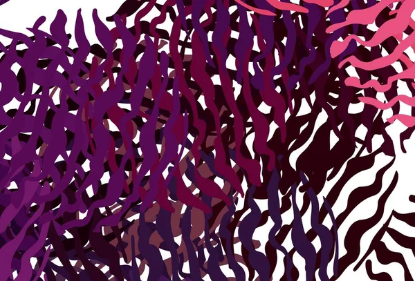 Dark Purple Fondo Vectorial Rosa Con Líneas Curvas Ilustración Colorida — Archivo Imágenes Vectoriales