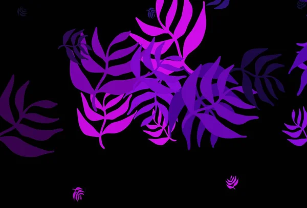 Темно Фиолетовый Вектор Листьями Современная Геометрическая Абстрактная Иллюстрация Листьями Новая — стоковый вектор