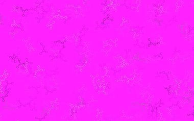 Yapay zeka ağıyla açık pembe vektör deseni. Yapay zeka bağlantılarıyla basit bir şekilde renkli tasarım. Zeka ve yenilik reklamları için şablon.