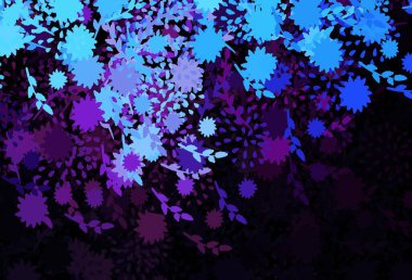 Koyu pembe, kaotik şekilli mavi vektör şablonu. Modern tarzda değişen renkli kaotik formlar. Kartvizitiniz için modern tasarım.