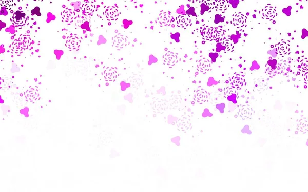 Світло Фіолетова Рожева Векторна Текстура Абстрактними Формами Проста Барвиста Ілюстрація — стоковий вектор