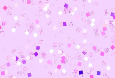 Açık Pembe, kristalli kırmızı vektör şablonu, daireler, kareler. Daireler, çizgiler, rengarenk eşkenar dörtgenler. Reklamlar için desen.