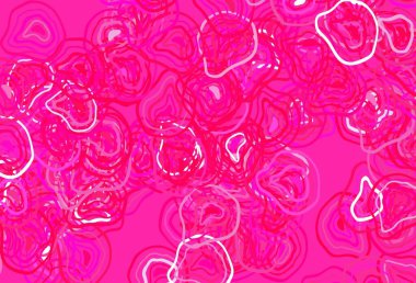 Eğri çizgileri olan açık pembe vektör arkaplan. Yaratıcı illüstrasyon, yarım tonlu ve eğimli. İşiniz için yepyeni bir tasarım..