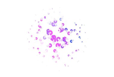 Açık pembe, gökkuşağı elementli mavi vektör deseni. Gökkuşağı şekilli soyut aşk tarzında renkli bir tasarım. Boyama kitapları için basit tasarım.