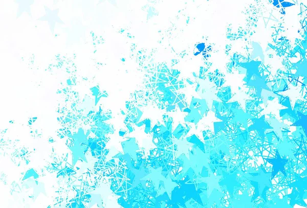 Azul Claro Plantilla Vector Amarillo Con Estrellas Del Cielo Ilustración — Vector de stock