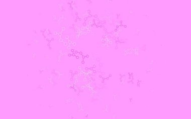 Yapay zeka kavramına sahip açık pembe vektör dokusu. Yapay zekanın bağlantı ve noktalarıyla soyut illüstrasyon. Siber yeniliklerin tasviri için tasarım.