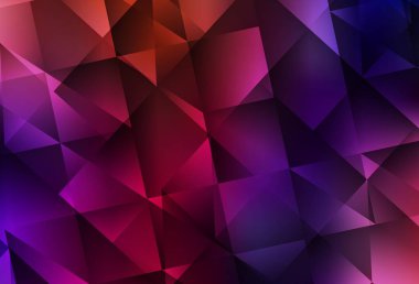 Koyu mavi, kırmızı vektör düşük polimer arka plan. Gradyanı olan üçgen geometrik örnek. Marka kitabınız için yeni şablon.