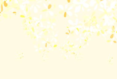 Açık kırmızı, yapraklı sarı vektör. Origami tarzındaki yaprakların gradyanlı karalama çizimi. Tasarımınız için yeni şablon.