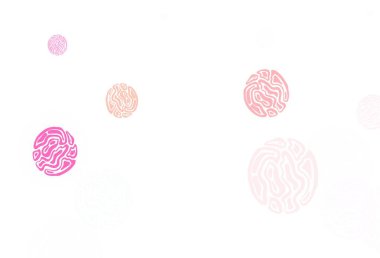 Dairesel açık kırmızı vektör şablonu. Bulanık yağmur damlaları olan soyut bir çizim. İş ilanınız için tasarım.