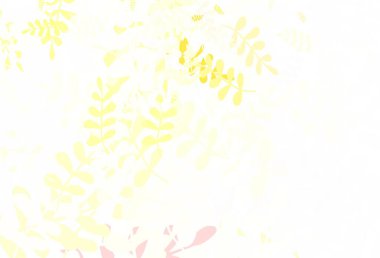 Açık Turuncu Vektör Doğal Yapraklı Sanat. Bulanık şekilli ve yapraklı yepyeni bir resim. Duvar kağıdı tasarımınız için yeni bir doku.