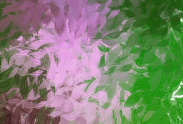 Светло Розовая Зеленая Векторная Текстура Различными Формами Простая Красочная Иллюстрация — стоковый вектор