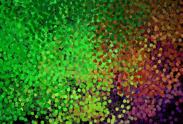 Темно Зеленый Красный Векторный Фон Пузырями Блестящие Абстрактные Иллюстрации Размытыми — стоковый вектор