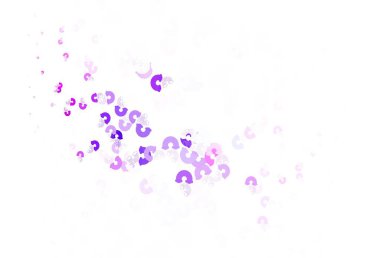 Açık Pembe, gökkuşaklı, bulutlu mavi vektör arkaplan. İzole edilmiş gökkuşağı işaretleri. Çocuk tasarımı için örnek.