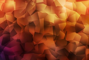 Koyu turuncu vektör üçgen arkaplan. Üçgenli modern soyut çizim. Bir markanın arkaplanı için desen.