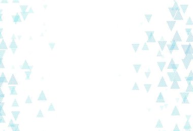 Dairesel çokgen biçimli hafif BLUE vektör arkaplanı. Çemberler ve üçgenlerle soyut gradyan çizimi. İniş sayfası için modern şablon.