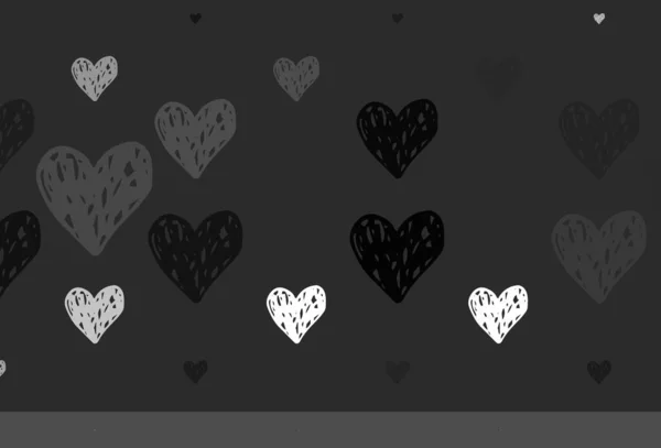 Ελαφρύ Γκρι Διανυσματικό Πρότυπο Καρδιές Φιγούρας Λαμπερή Απεικόνιση Καρδιές Αφηρημένο — Διανυσματικό Αρχείο