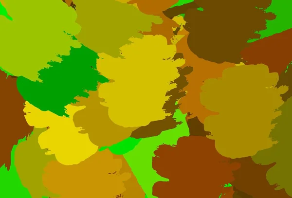 Lichtgroene Gele Vectorachtergrond Met Abstracte Vormen Kleurrijke Chaotische Vormen Met — Stockvector