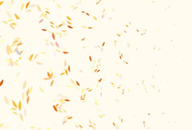 Açık sarı vektör, yapraklı doğal sanat eseri. Bulanık arka planda yaprakları olan eskiz karalamalar. İşiniz için yeni tasarım.