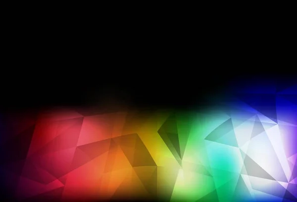 Σκούρο Πολύχρωμο Διανυσματικό Πρότυπο Βαθμίδωσης Τριγώνου Glitter Αφηρημένη Εικόνα Ένα — Διανυσματικό Αρχείο