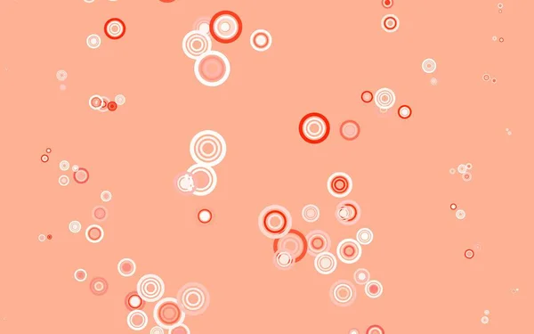 Modèle Vectoriel Rouge Clair Avec Cercles Illustration Abstraite Moderne Avec — Image vectorielle
