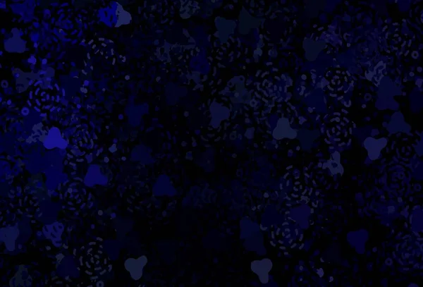 Sötét Kék Vektor Minta Véletlenszerű Formákkal Modern Absztrakt Illusztráció Színes — Stock Vector