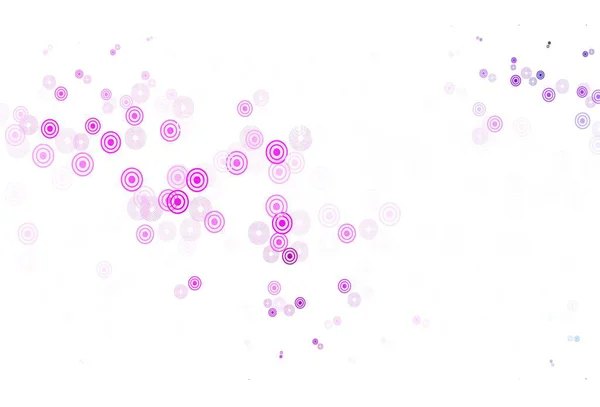 Ljus Rosa Vektor Bakgrund Med Bubblor Suddiga Bubblor Abstrakt Bakgrund — Stock vektor