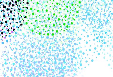 Küresel ışık çok renkli vektör deseni. Renkli su damlaları olan modern soyut çizimler. Reklamlar, broşürler için desen.