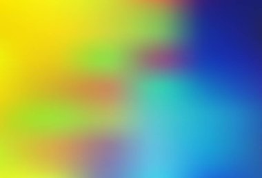 Açık mavi, sarı vektör renkli bulanık arkaplan. Eğilimli zarif, parlak bir çizim. İş tasarımınız için yeni biçim.