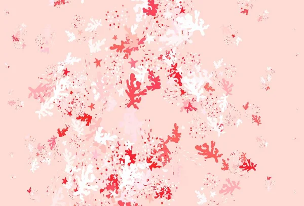 Textura Vectorial Rojo Claro Con Formas Abstractas Ilustración Con Formas — Vector de stock