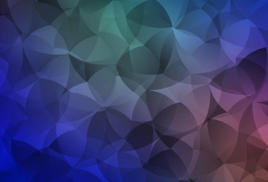 Açık mavi, kırmızı vektör çokgen arkaplan. Yarım ton şeklinde, üçgenli yaratıcı illüstrasyon. Dizaynınız için üçgen desen.