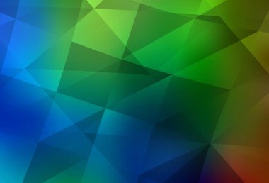 Koyu Çokrenkli vektör çokgen arka plan. Origami stilinde gradyan ile yaratıcı geometrik illüstrasyon. Dizaynınız için üçgen desen.