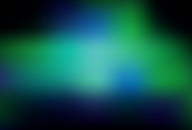 Koyu mavi, yeşil vektör parlak deseni bulanıklaştırdı. Görüntü tarzında tamamen yeni bir renkli çizim. İşiniz için yeni tasarım.