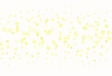 Açık yeşil, küreli sarı vektör deseni. Doğa tarzında bulanık halkaları olan güzel renkli çizimler. Güzel web siteleri için desen.