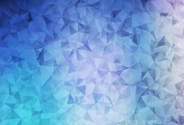 Koyu pembe, mavi vektör çokgen arka plan. Çokgen soyut çizim ve gradyan. Arkaplanlarınız için desenli desen.