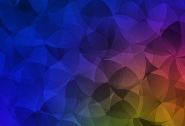 Koyu mavi, sarı vektör üçgen arkaplan. Gradyanı olan zarif parlak çokgen çizimi. İşiniz için en iyi üçgen tasarım.