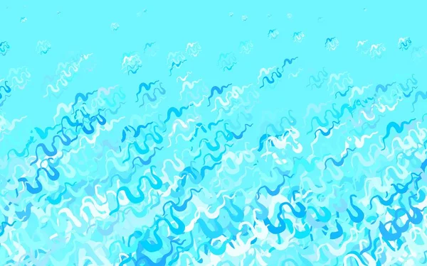 Texture Vectorielle Bleu Clair Avec Lignes Courbes Illustration Intelligente Dans — Image vectorielle