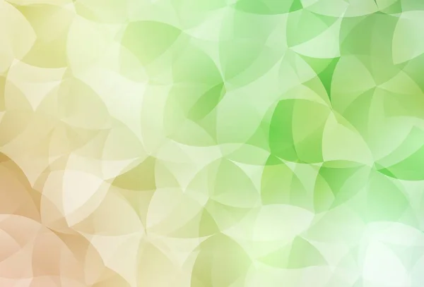 Světle Zelená Červený Vektor Zářící Trojúhelníkovým Pozadím Zářící Polygonální Ilustrace — Stockový vektor