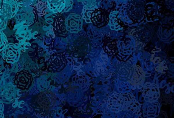 Plantilla Vectorial Azul Oscuro Con Formas Caóticas Diseño Decorativo Estilo — Vector de stock