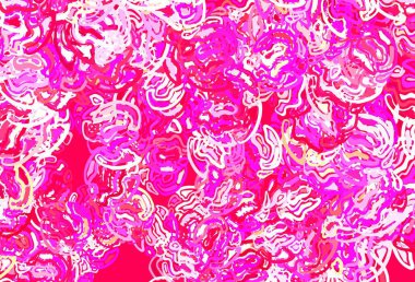 Açık pembe, rastgele şekilli sarı vektör deseni. Modern tarzda değişen renkli kaotik formlar. Duvar kağıtları için zarif tasarım.