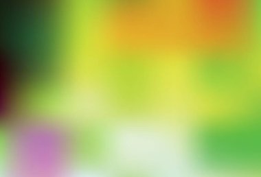 Açık yeşil, sarı vektör renkli bulanık fon. Görüntü stili ve gradyanı olan yeni renkli çizimler. İşiniz için yeni tasarım.