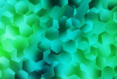 Açık yeşil vektör üçgen mozaik doku. Üçgenli modern soyut çizim. Broşürünüz için yepyeni bir tasarım..