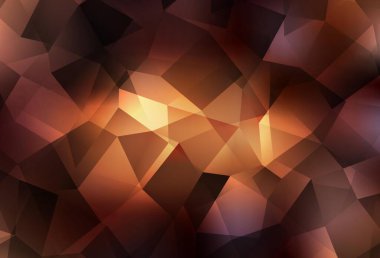 Koyu kahverengi vektör eğimli üçgen dokusu. Üçgenli parlak renkli çizimler. Broşürünüz için yepyeni bir tasarım..