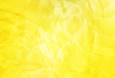 Kaotik şekilli açık sarı vektör şablonu. Soyut tarzda rengarenk gradyan şekilleri olan bir resim. Bir cep telefonu için arka plan.