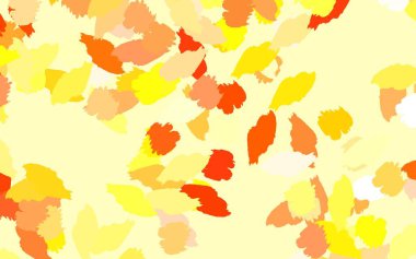 Açık kırmızı, kaotik şekilli sarı vektör şablonu. Modern tarzda değişen renkli kaotik formlar. Duvar kağıtları için zarif tasarım.